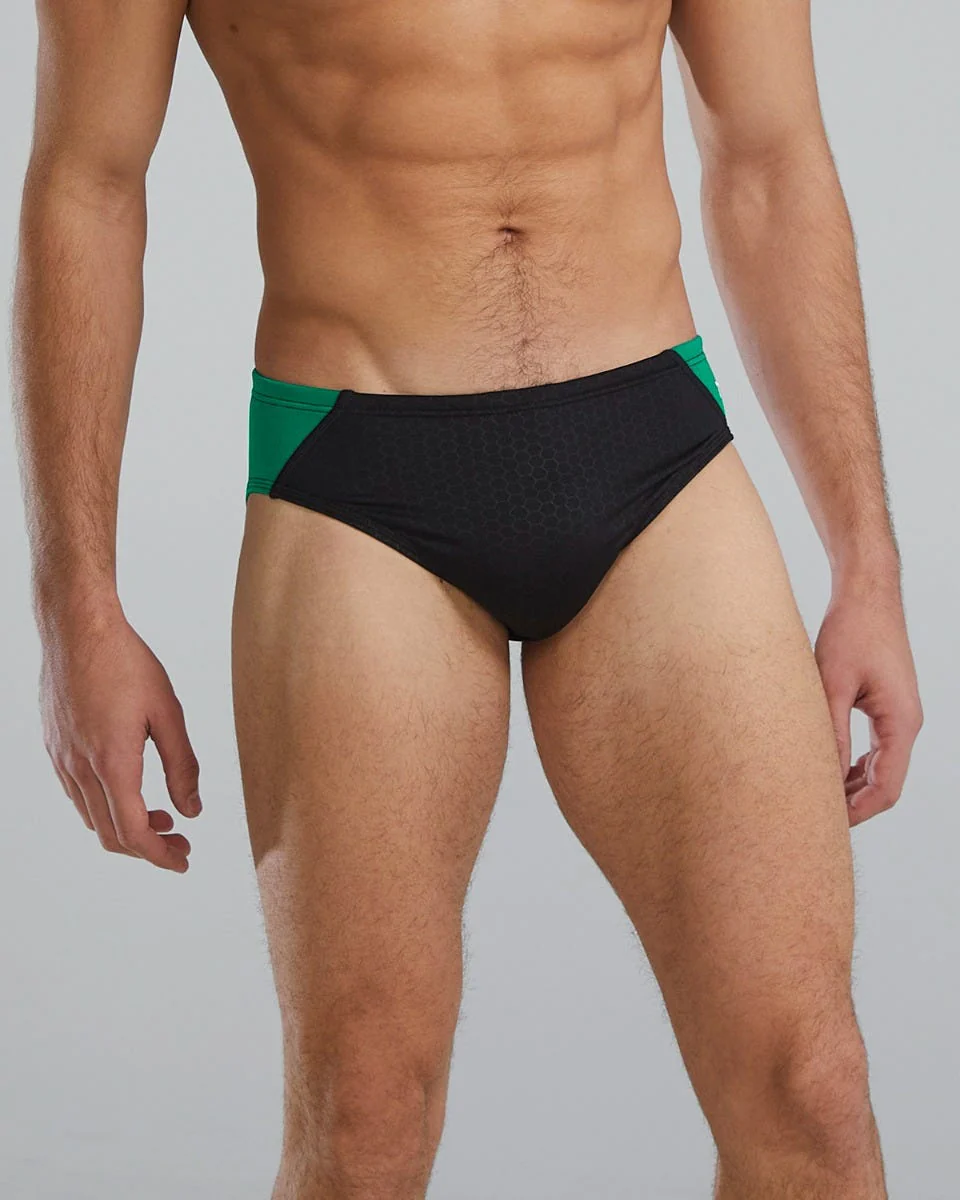 Durafast Elite® Men's Blade Splice Brief Swimsuit - Hexa 12 Durafast Elite® Men's Blade Splice Brief Swimsuit - Hexa