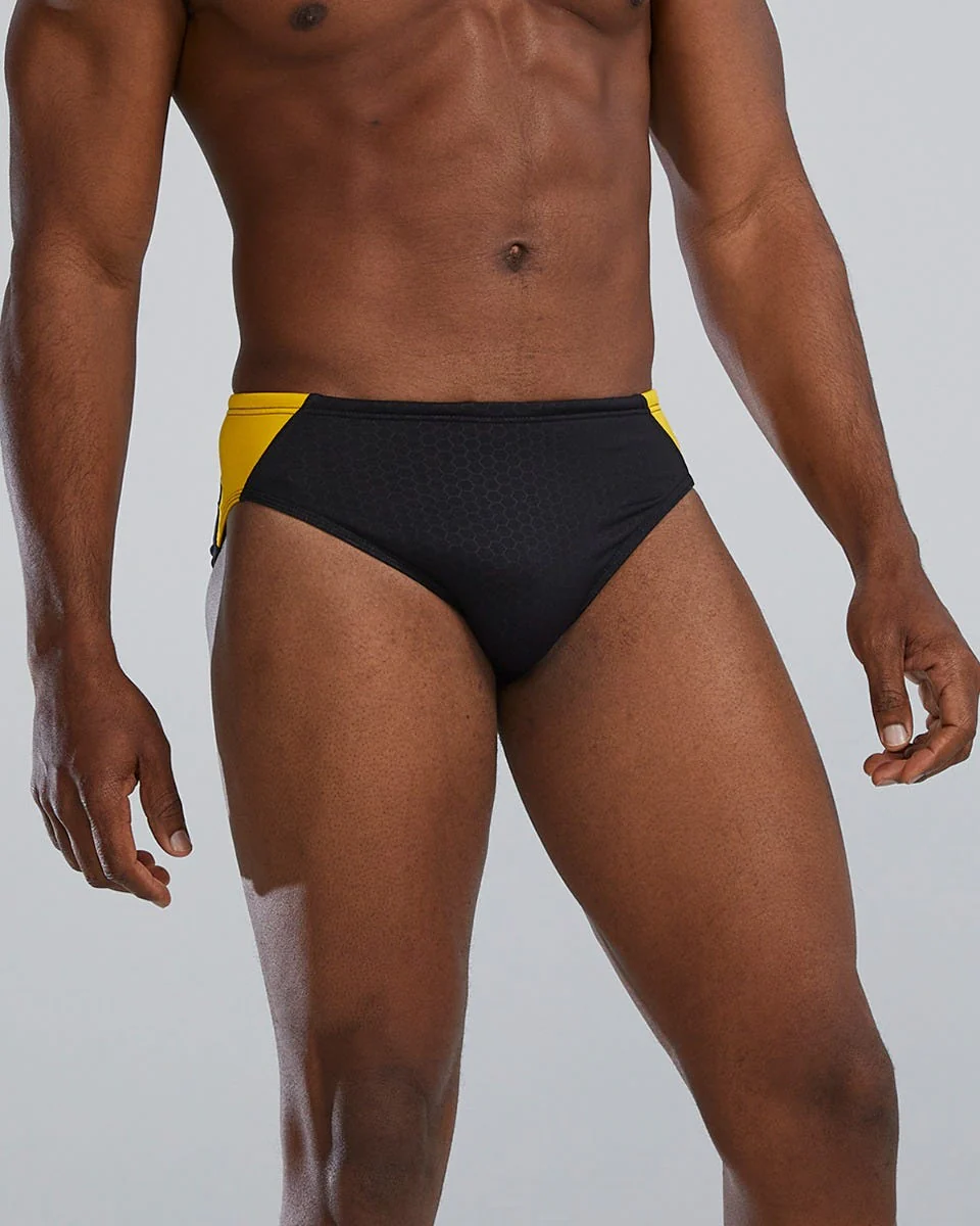 Durafast Elite® Men's Blade Splice Brief Swimsuit - Hexa 3 Durafast Elite® Men's Blade Splice Brief Swimsuit - Hexa