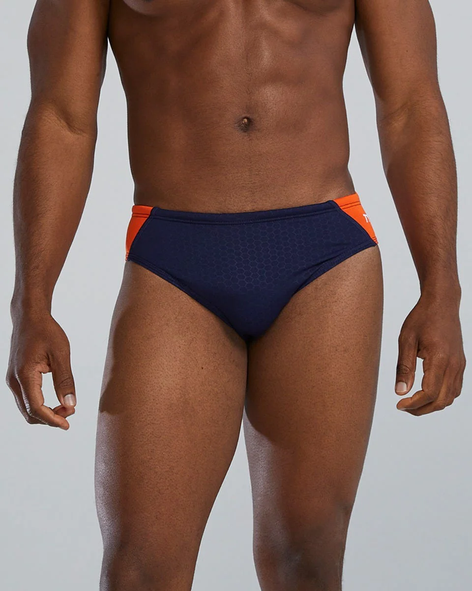 Durafast Elite® Men's Blade Splice Brief Swimsuit - Hexa 33 Durafast Elite® Men's Blade Splice Brief Swimsuit - Hexa
