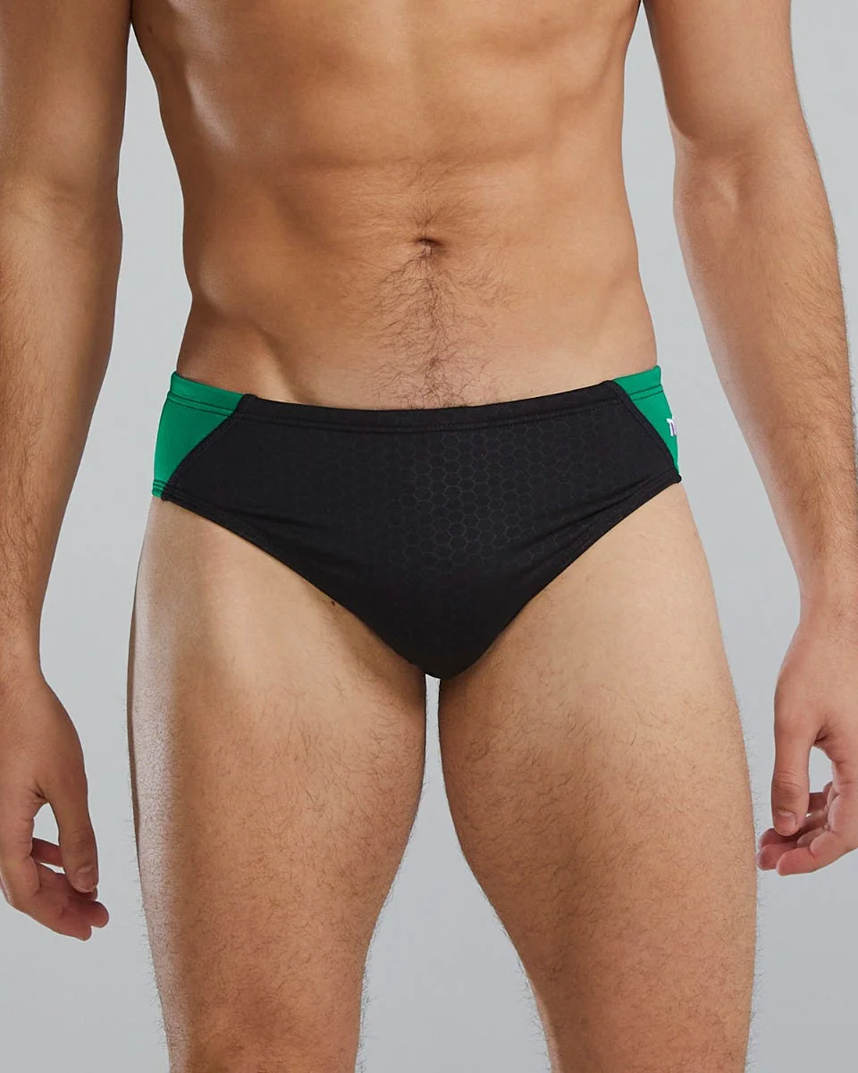 Durafast Elite® Men's Blade Splice Brief Swimsuit - Hexa 9 Durafast Elite® Men's Blade Splice Brief Swimsuit - Hexa