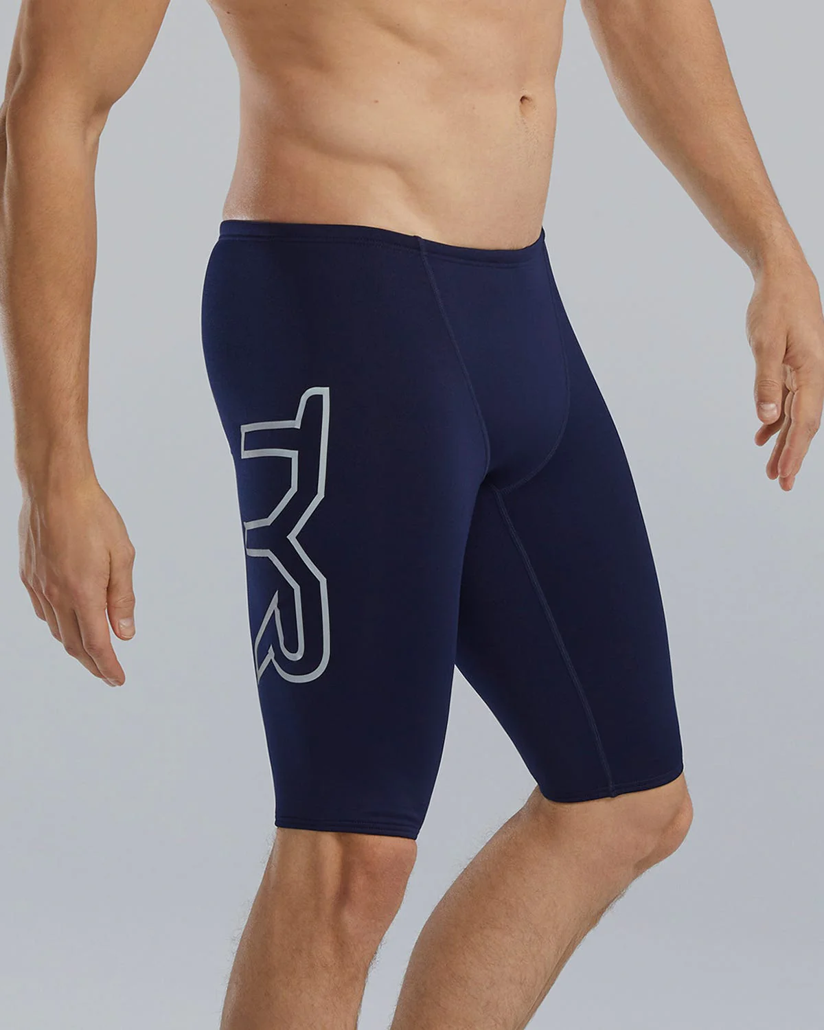 Durafast Elite® Men's Large Logo Jammer Swimsuit - Solid 12 Durafast Elite® Men's Large Logo Jammer Swimsuit - Solid