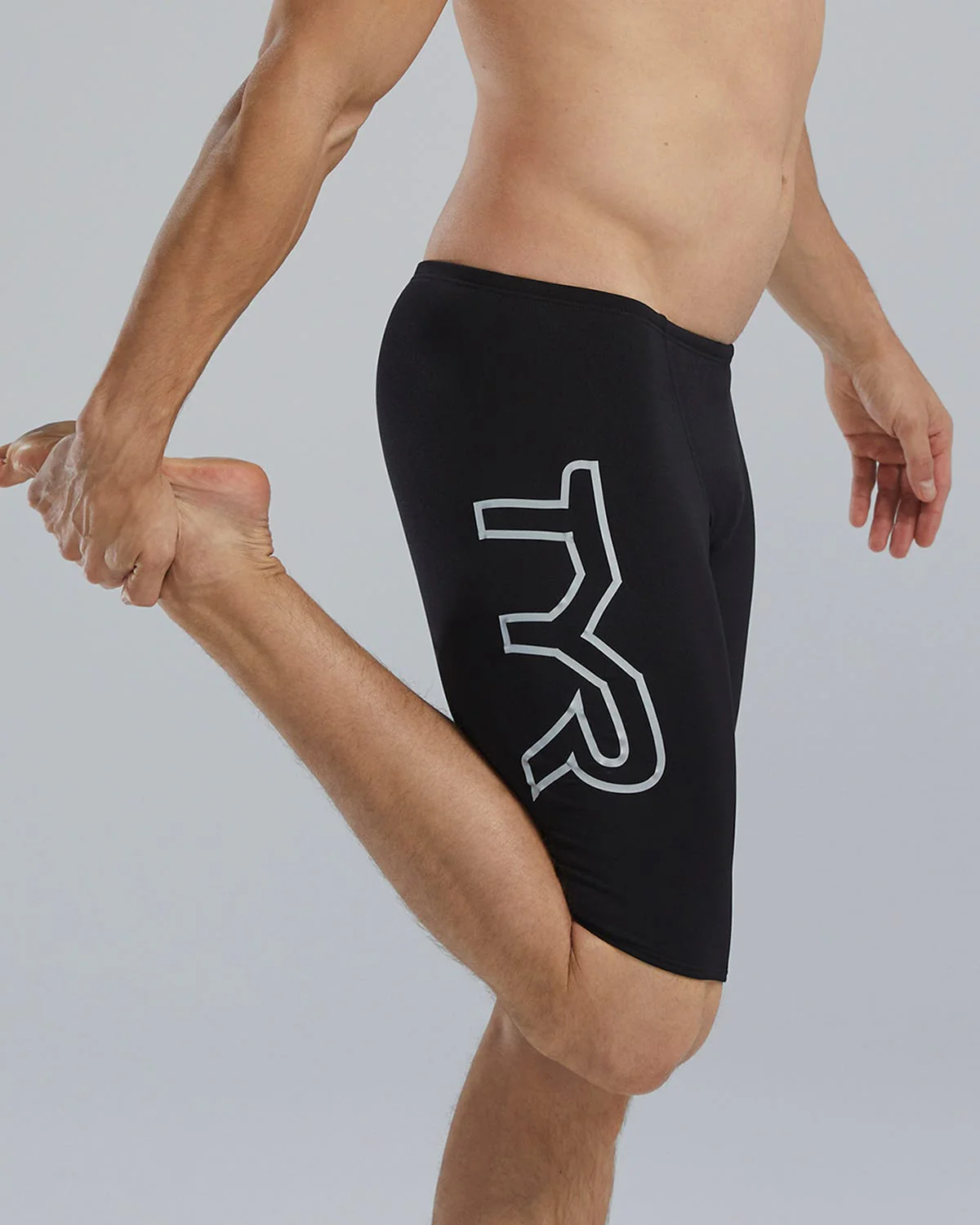 Durafast Elite® Men's Large Logo Jammer Swimsuit - Solid 5 Durafast Elite® Men's Large Logo Jammer Swimsuit - Solid