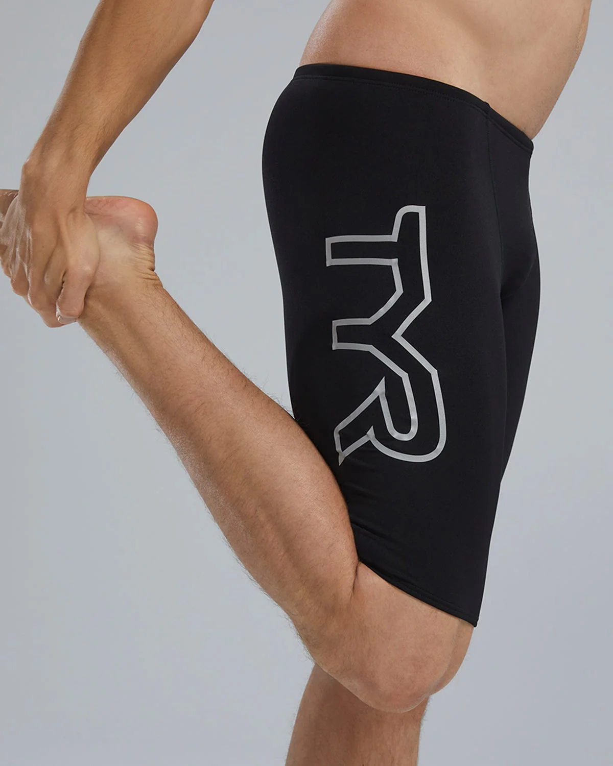 Durafast Elite® Men's Large Logo Jammer Swimsuit - Solid 6 Durafast Elite® Men's Large Logo Jammer Swimsuit - Solid