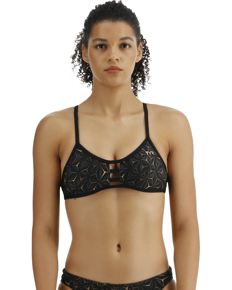 Durafast Elite® Women's PacificTieback Top Swimsuit - Obsidian 1 Durafast Elite® Women's PacificTieback Top Swimsuit - Obsidian