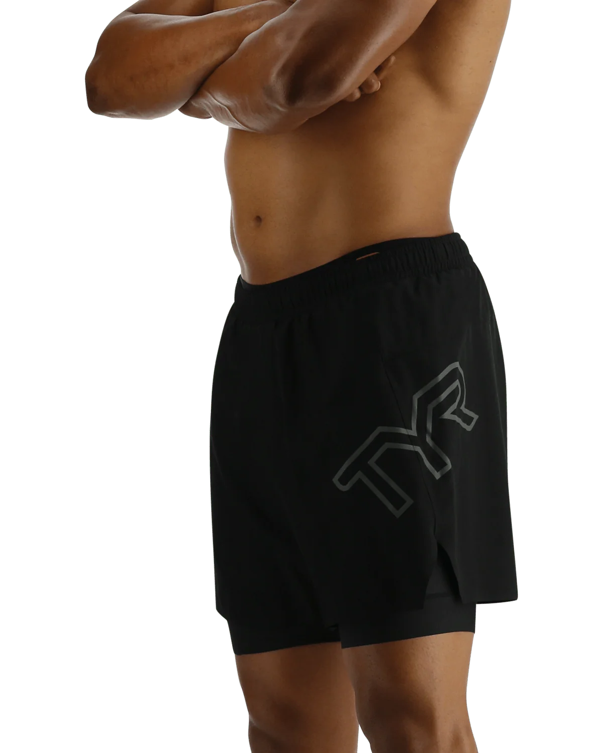 Hydrosphere™ Men's Lined 6" Momentum Big Logo Shorts - Solid 3 Hydrosphere™ Men's Lined 6" Momentum Big Logo Shorts - Solid