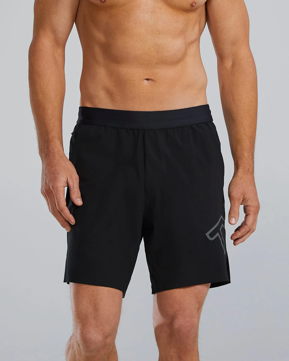 Hydrosphere™ Men's Lined 7" Unbroken Big Logo Shorts - Solid
