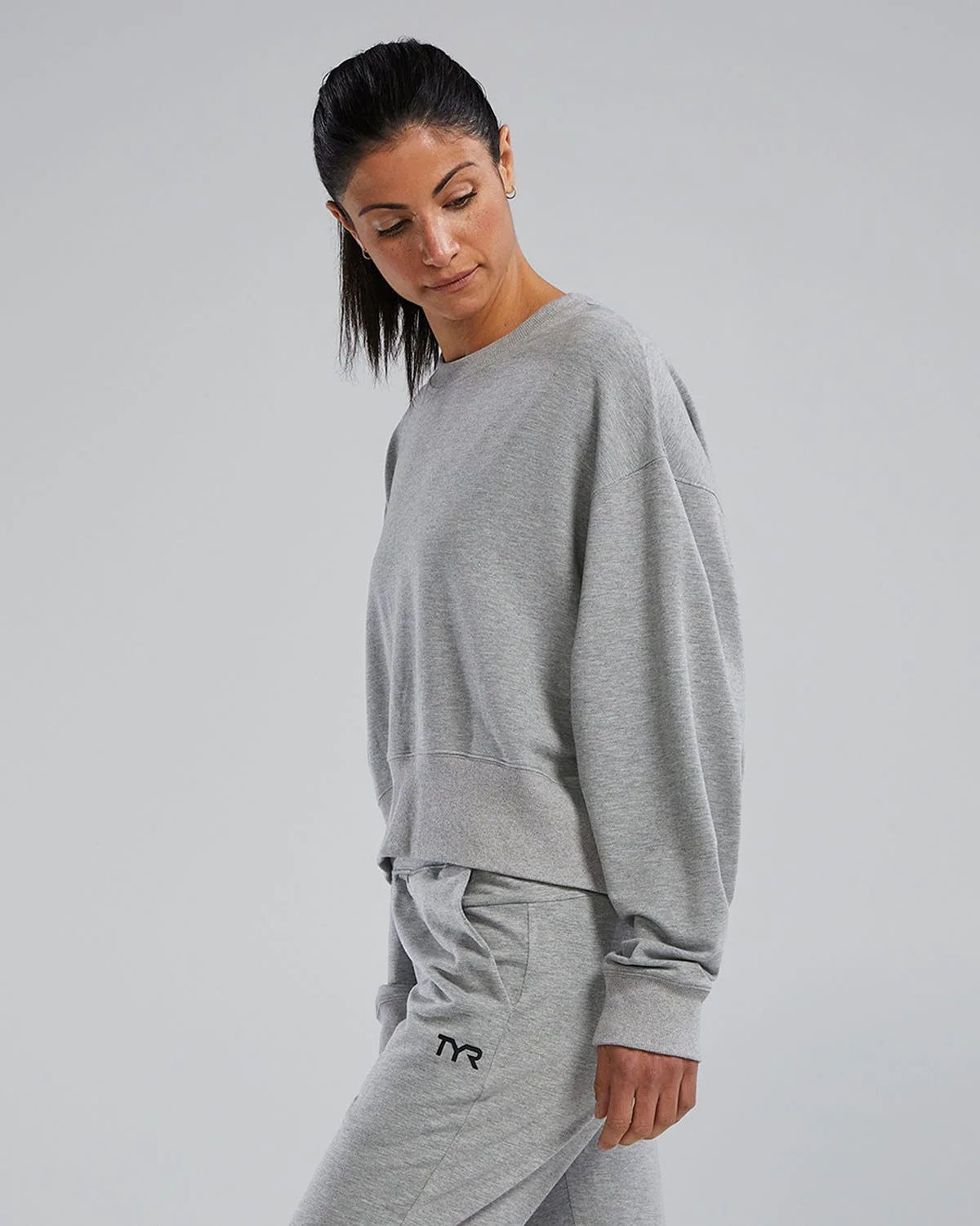 UltraSoft Women's Midweight Terry Cropped Crew 11 UltraSoft Women's Midweight Terry Cropped Crew