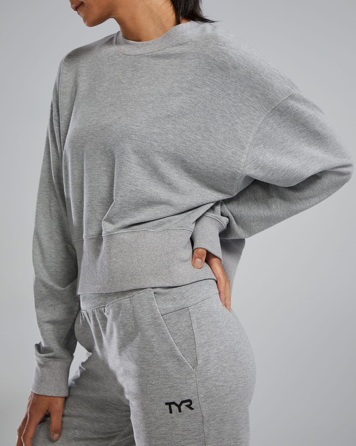 UltraSoft Women's Midweight Terry Cropped Crew 14 UltraSoft Women's Midweight Terry Cropped Crew