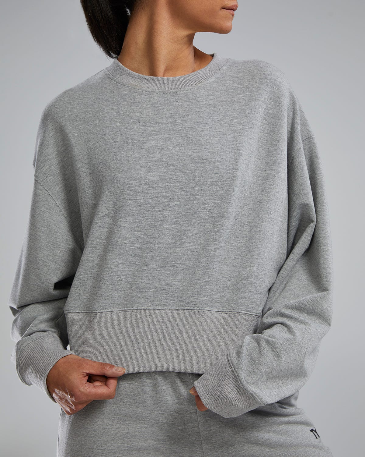 UltraSoft Women's Midweight Terry Cropped Crew 16 UltraSoft Women's Midweight Terry Cropped Crew
