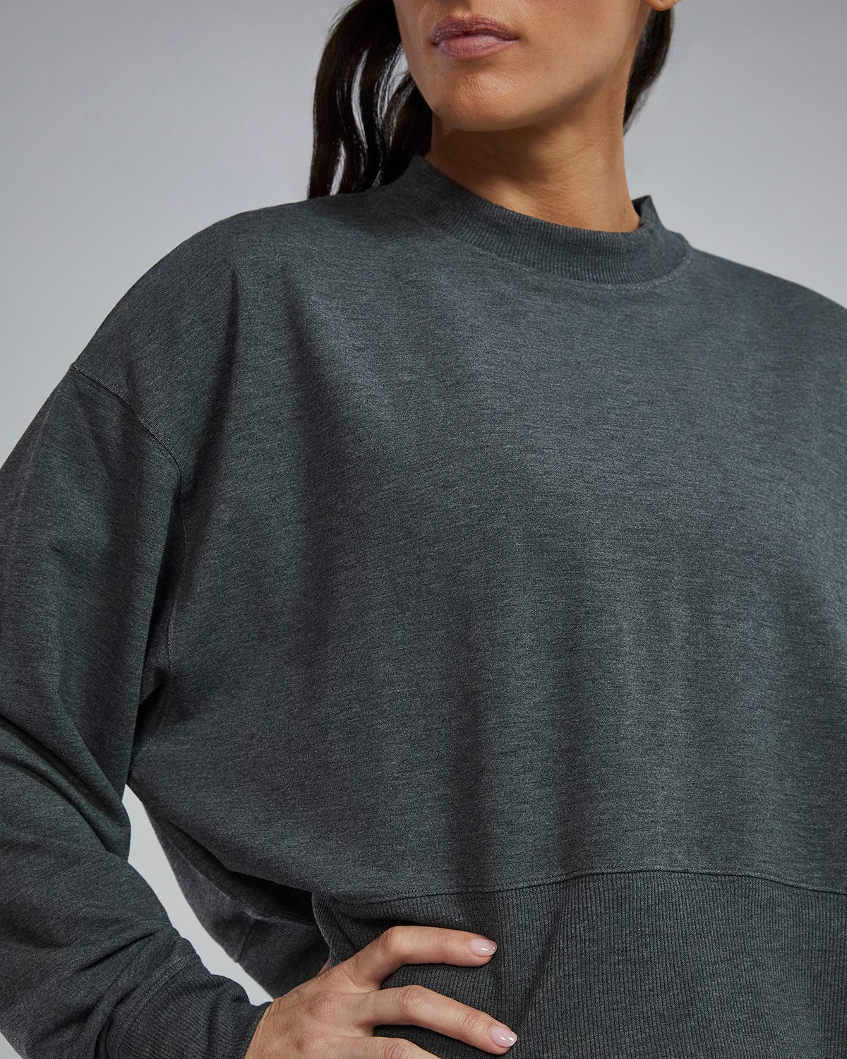 UltraSoft Women's Midweight Terry Cropped Crew 22 UltraSoft Women's Midweight Terry Cropped Crew