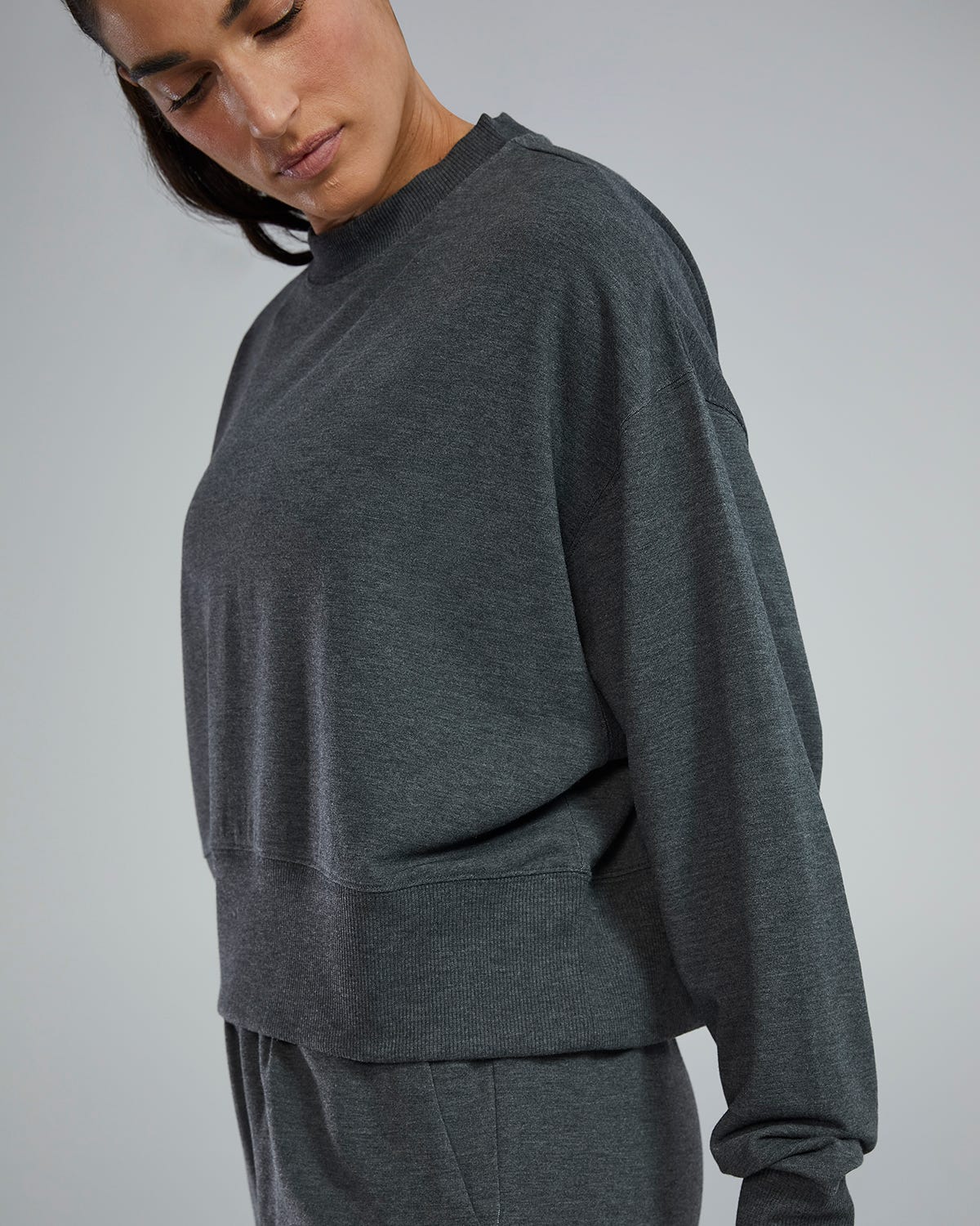 UltraSoft Women's Midweight Terry Cropped Crew 23 UltraSoft Women's Midweight Terry Cropped Crew