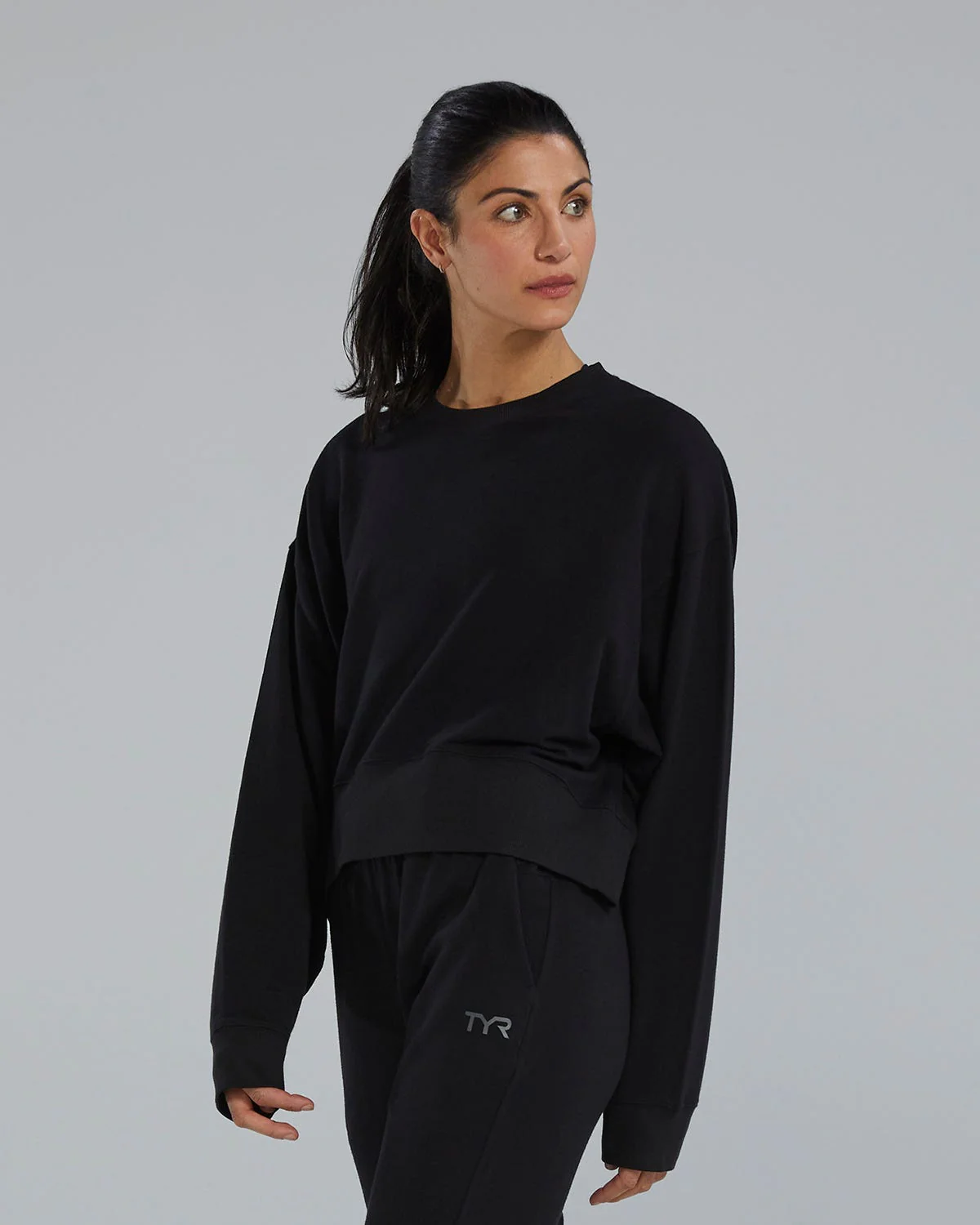 UltraSoft Women's Midweight Terry Cropped Crew 4 UltraSoft Women's Midweight Terry Cropped Crew