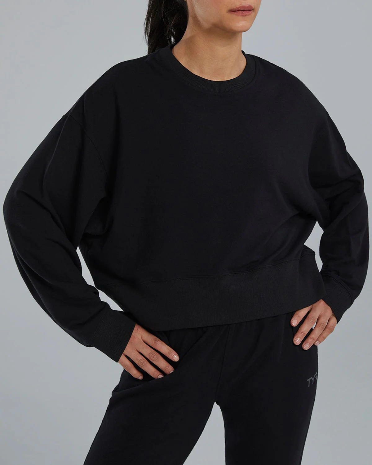 UltraSoft Women's Midweight Terry Cropped Crew 7 UltraSoft Women's Midweight Terry Cropped Crew
