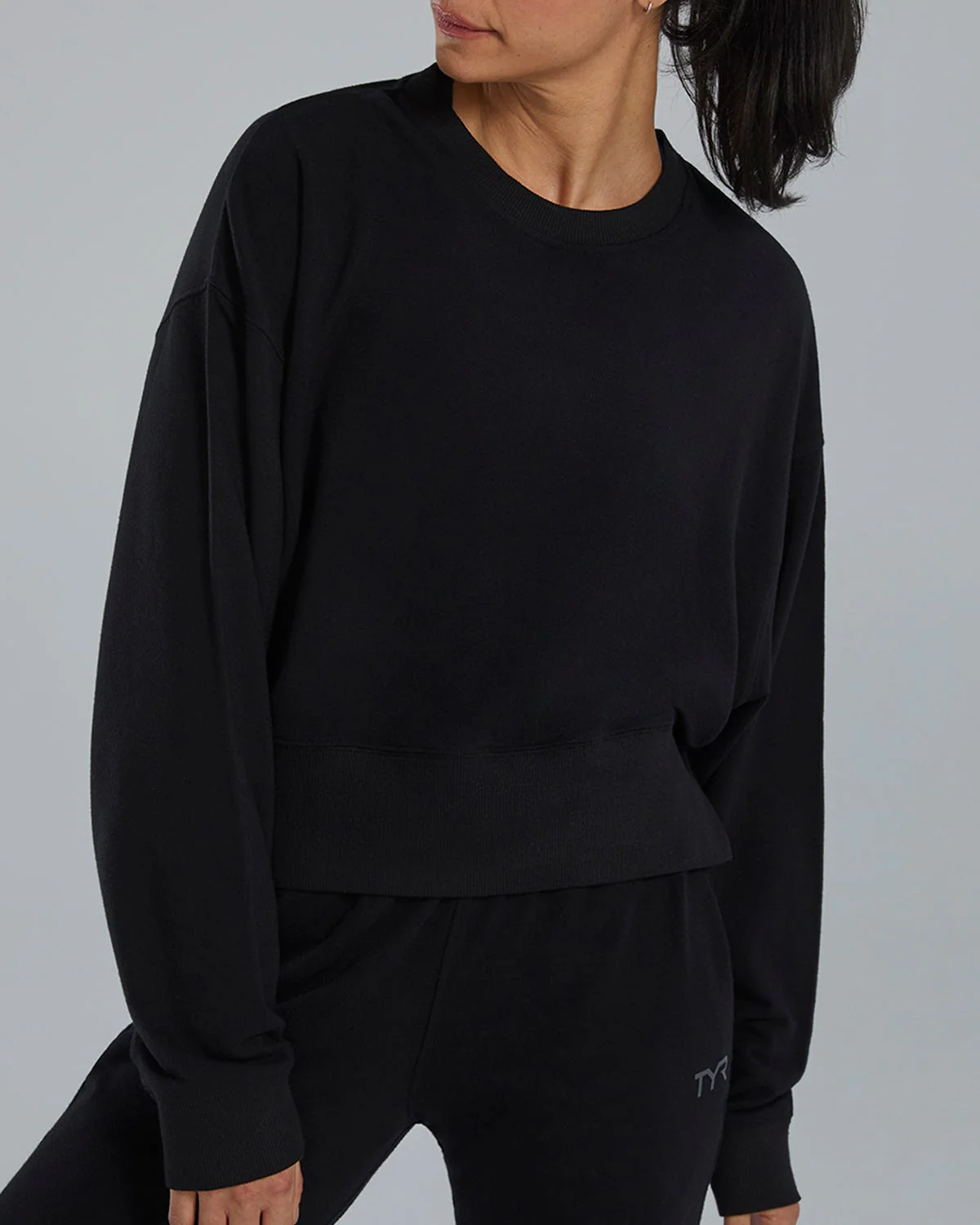 UltraSoft Women's Midweight Terry Cropped Crew 8 UltraSoft Women's Midweight Terry Cropped Crew