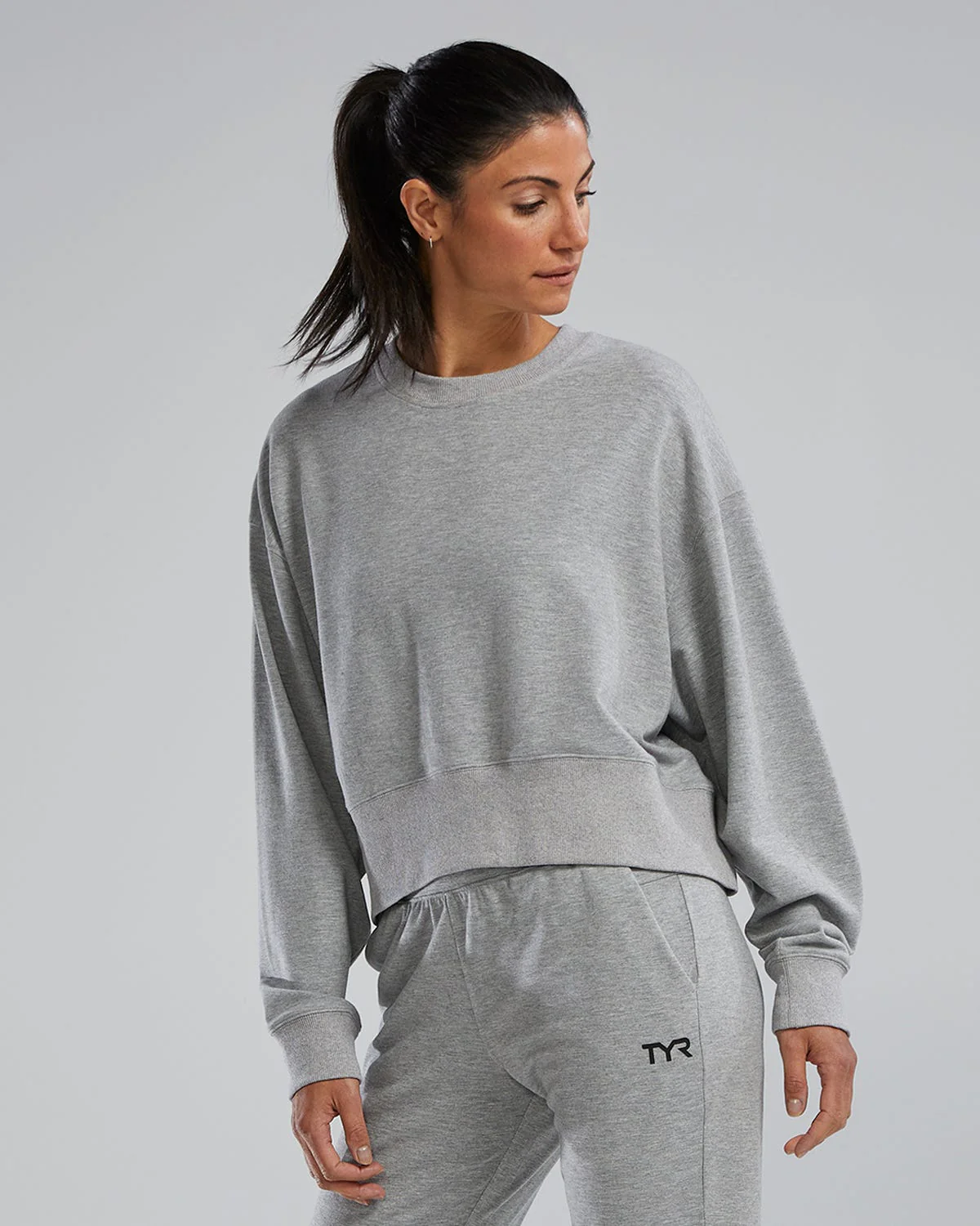 UltraSoft Women's Midweight Terry Cropped Crew 9 UltraSoft Women's Midweight Terry Cropped Crew