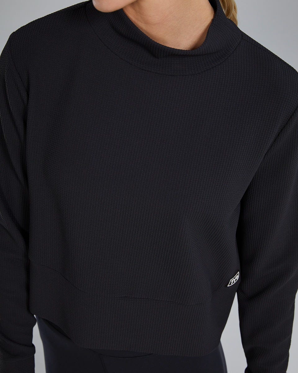 Waffle Cropped Pullover 5 Waffle Cropped Pullover
