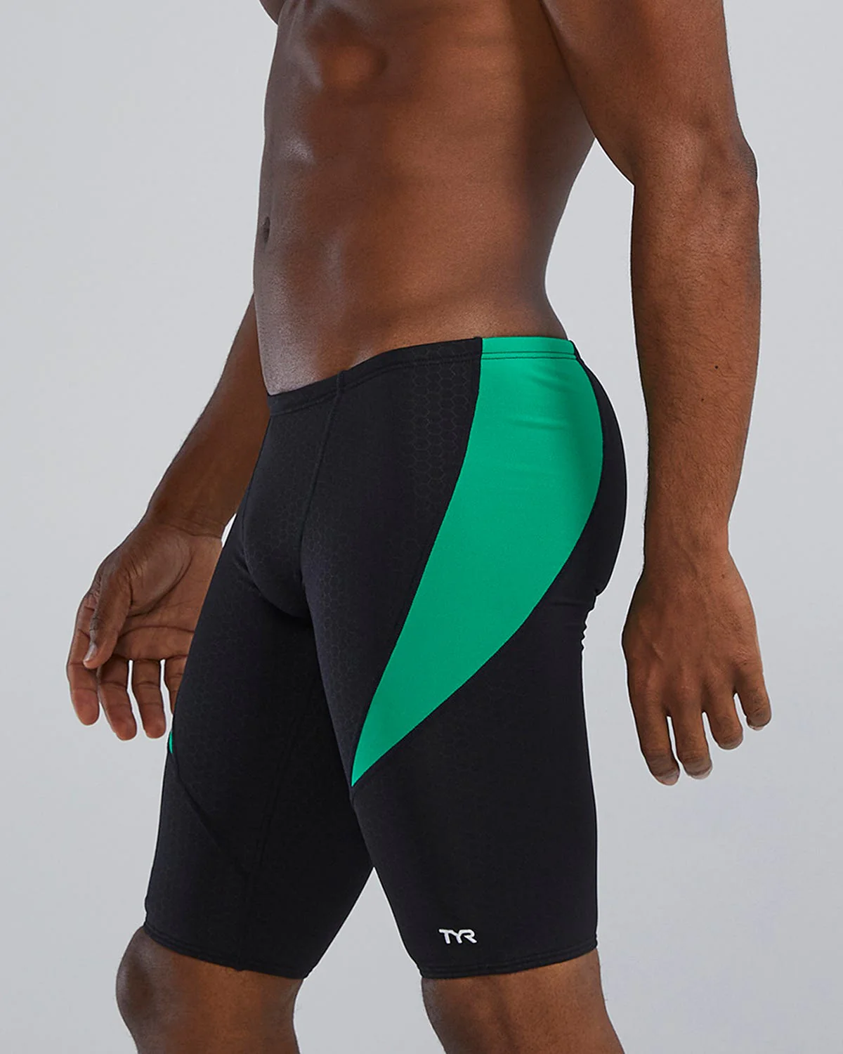 Durafast Elite® Men's Curve Splice Jammer Swimsuit - Hexa 10 Durafast Elite® Men's Curve Splice Jammer Swimsuit - Hexa