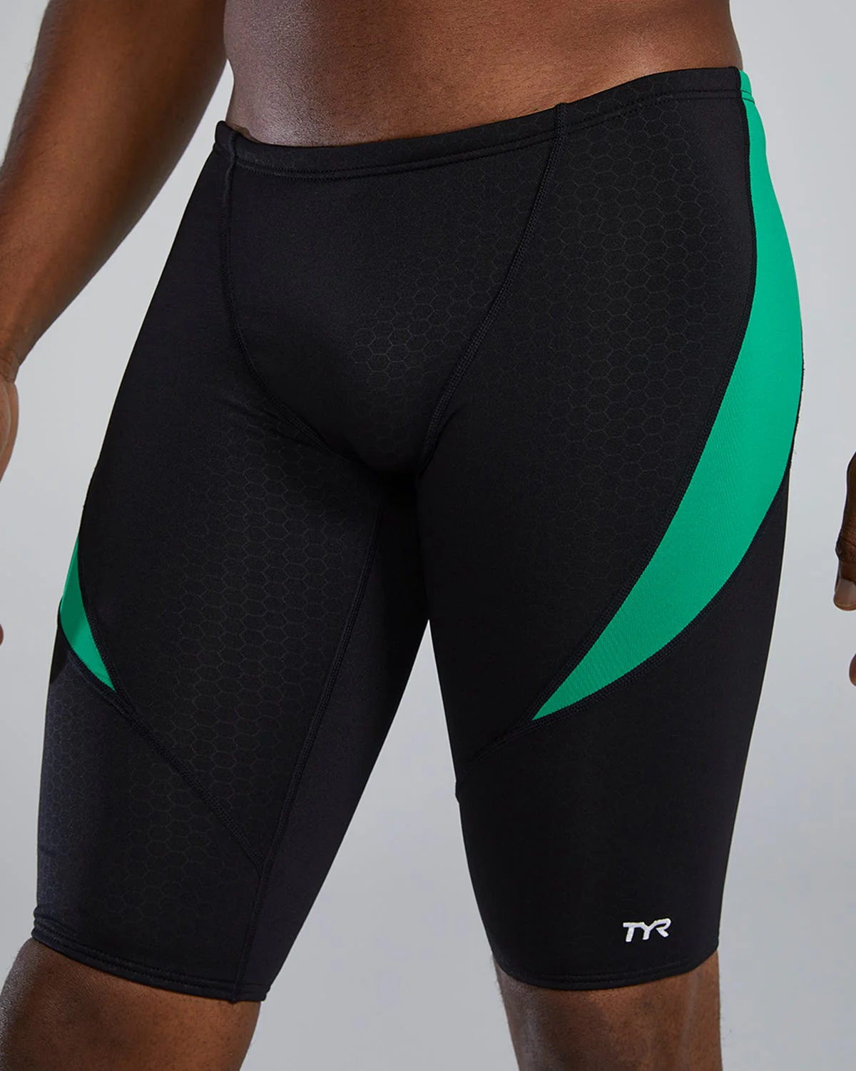 Durafast Elite® Men's Curve Splice Jammer Swimsuit - Hexa 12 Durafast Elite® Men's Curve Splice Jammer Swimsuit - Hexa