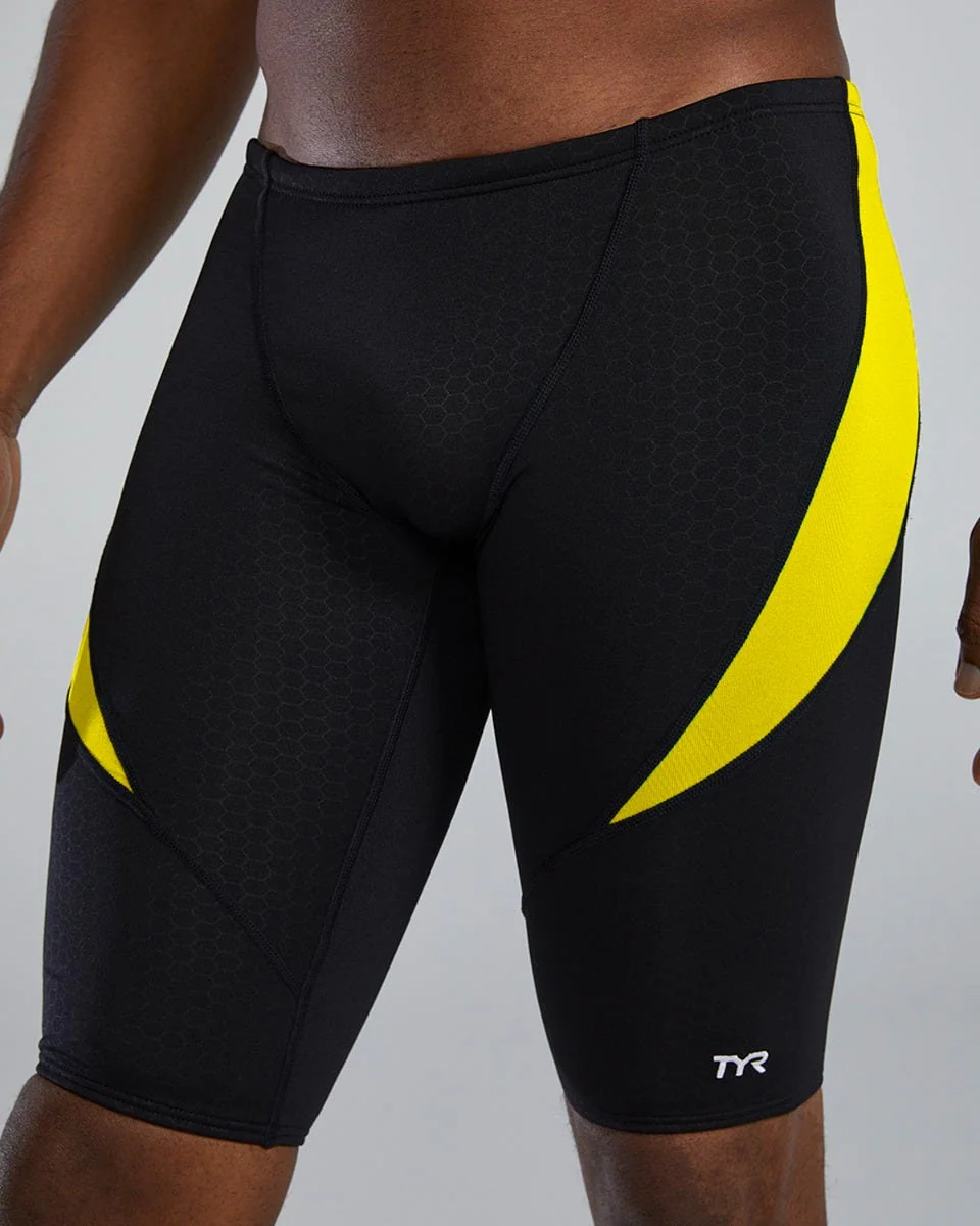 Durafast Elite® Men's Curve Splice Jammer Swimsuit - Hexa 4 Durafast Elite® Men's Curve Splice Jammer Swimsuit - Hexa
