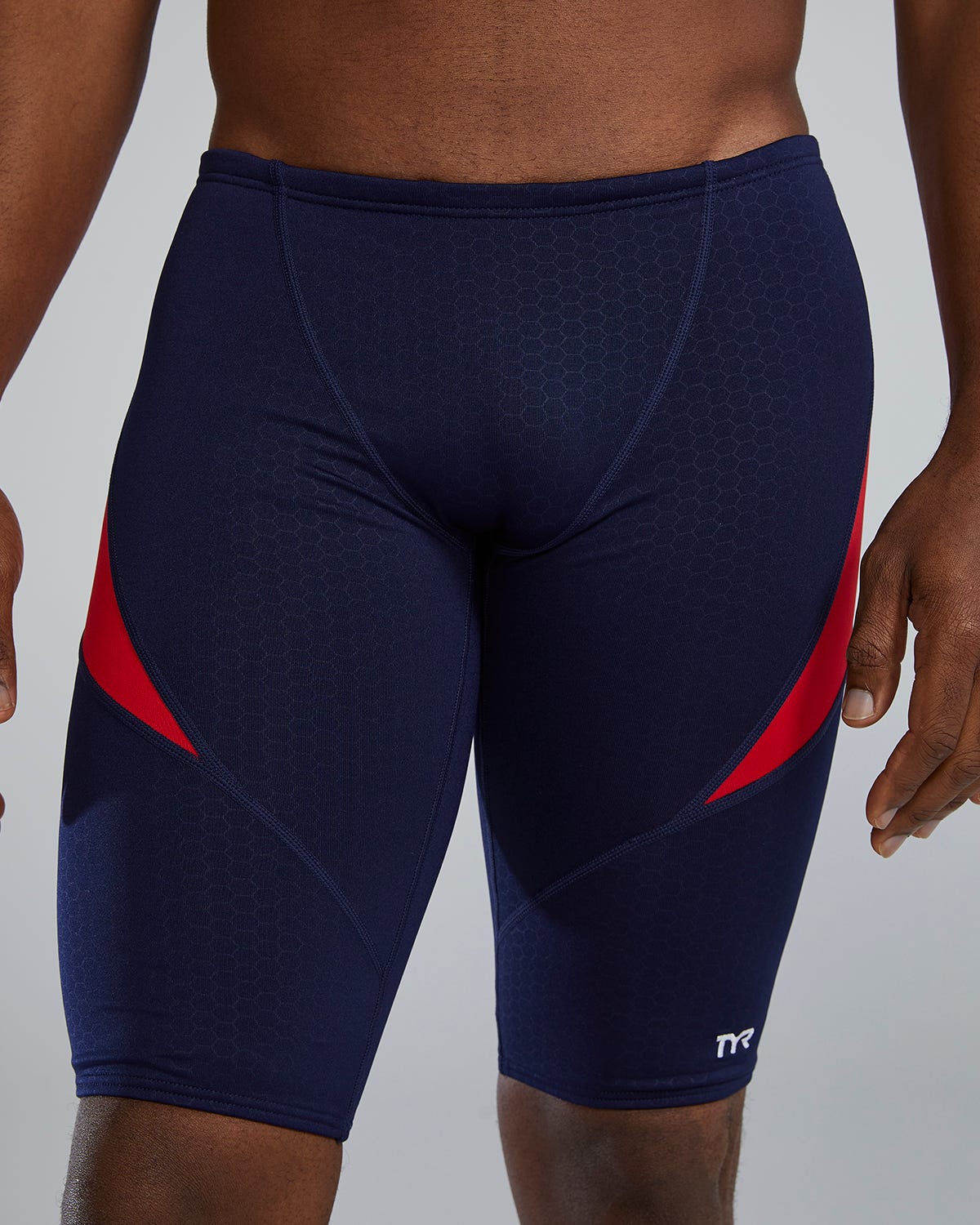 Durafast Elite® Men's Curve Splice Jammer Swimsuit - Hexa 46 Durafast Elite® Men's Curve Splice Jammer Swimsuit - Hexa