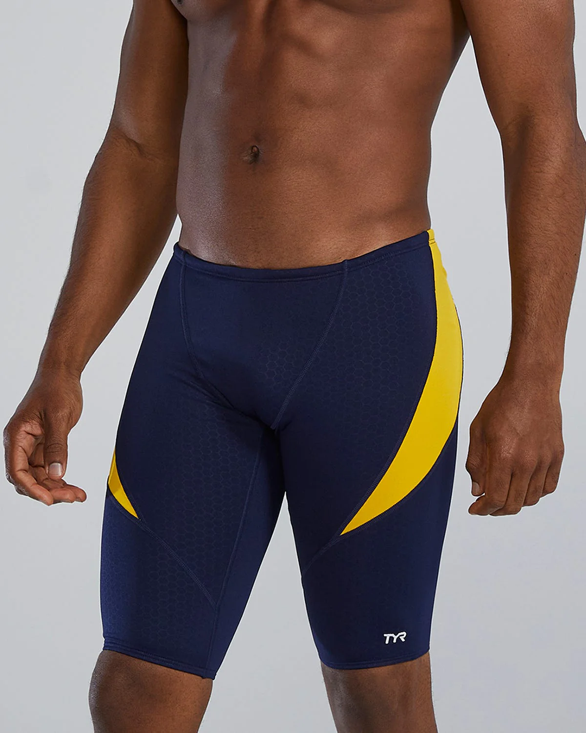 Durafast Elite® Men's Curve Splice Jammer Swimsuit - Hexa 68 Durafast Elite® Men's Curve Splice Jammer Swimsuit - Hexa