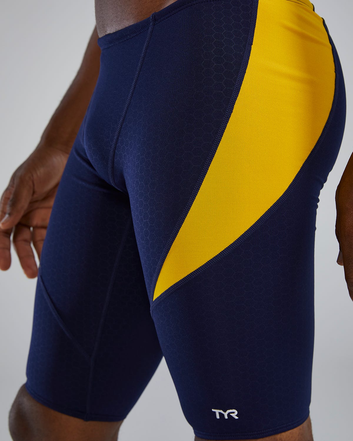 Durafast Elite® Men's Curve Splice Jammer Swimsuit - Hexa 70 Durafast Elite® Men's Curve Splice Jammer Swimsuit - Hexa