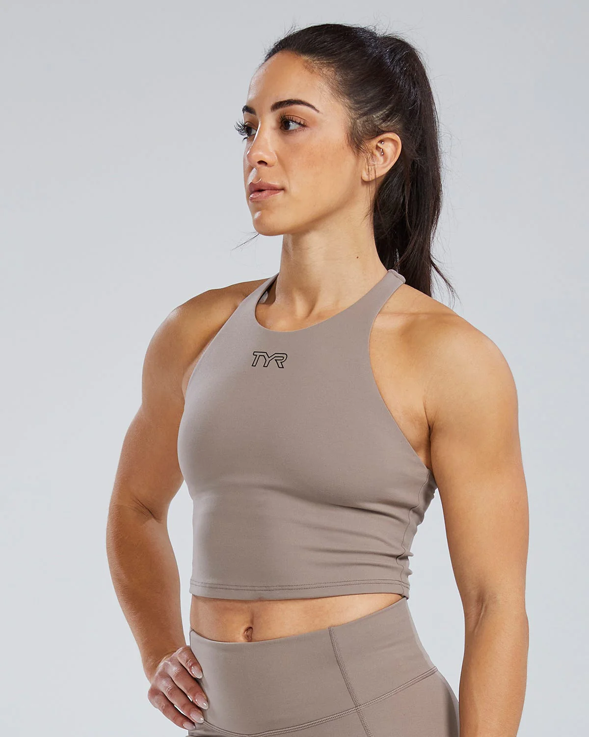 Joule Elite™ Cropped High Neck Sports Bra 41 176 Cinder / XS