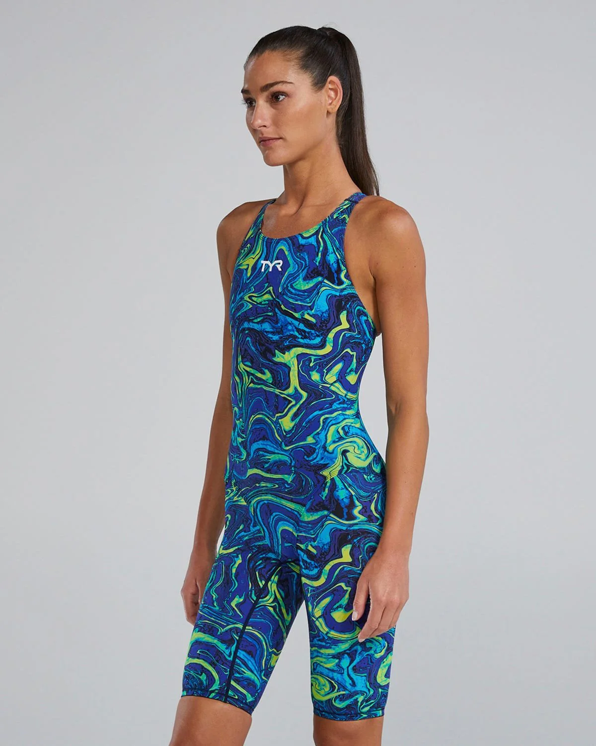 Women's Thresher Open Back Tech Suit - Hyperblitz - Titanium 11 Women's Thresher Open Back Tech Suit - Hyperblitz - Titanium