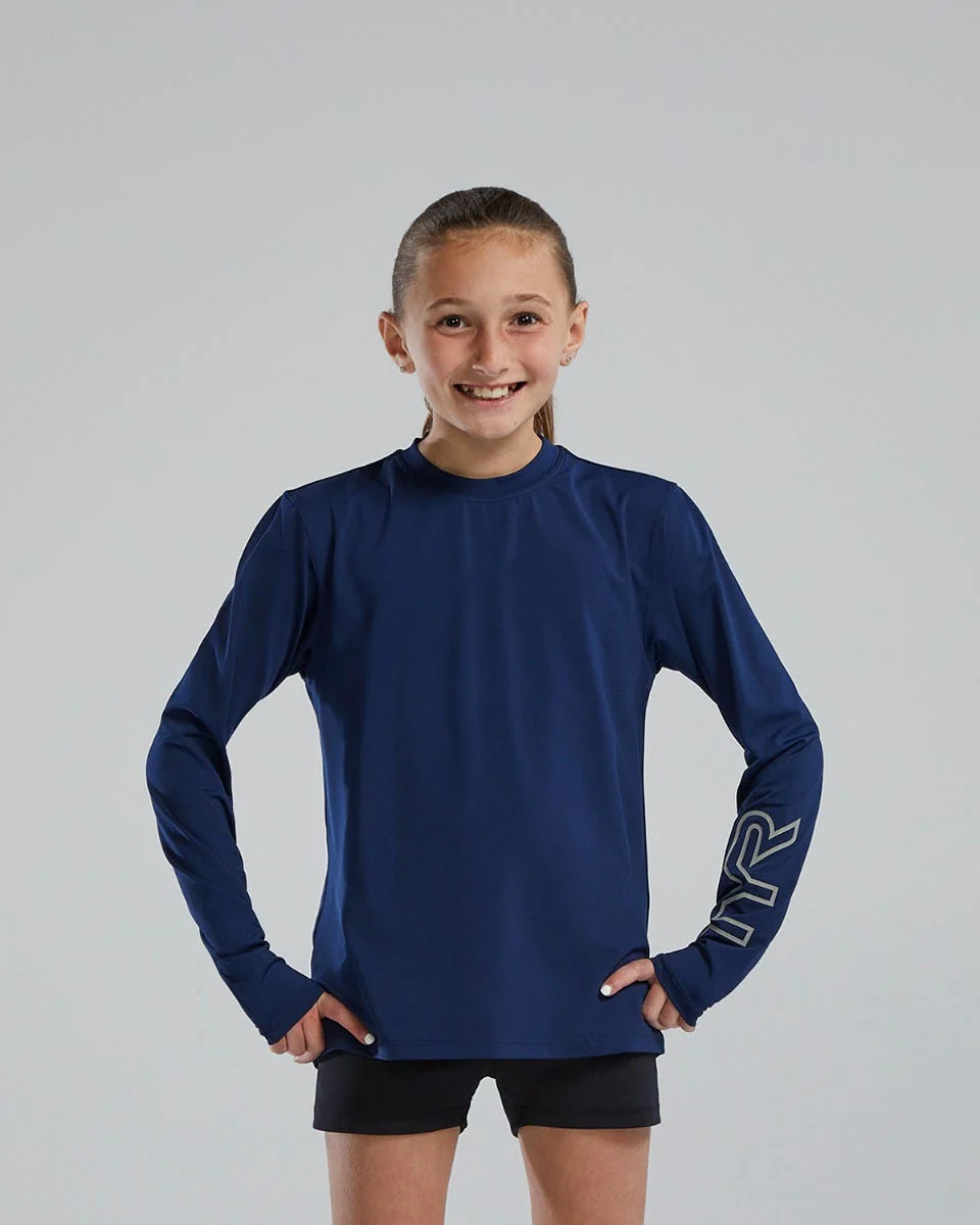 SunDefense™ Kids' Long Sleeve Crew - Solid