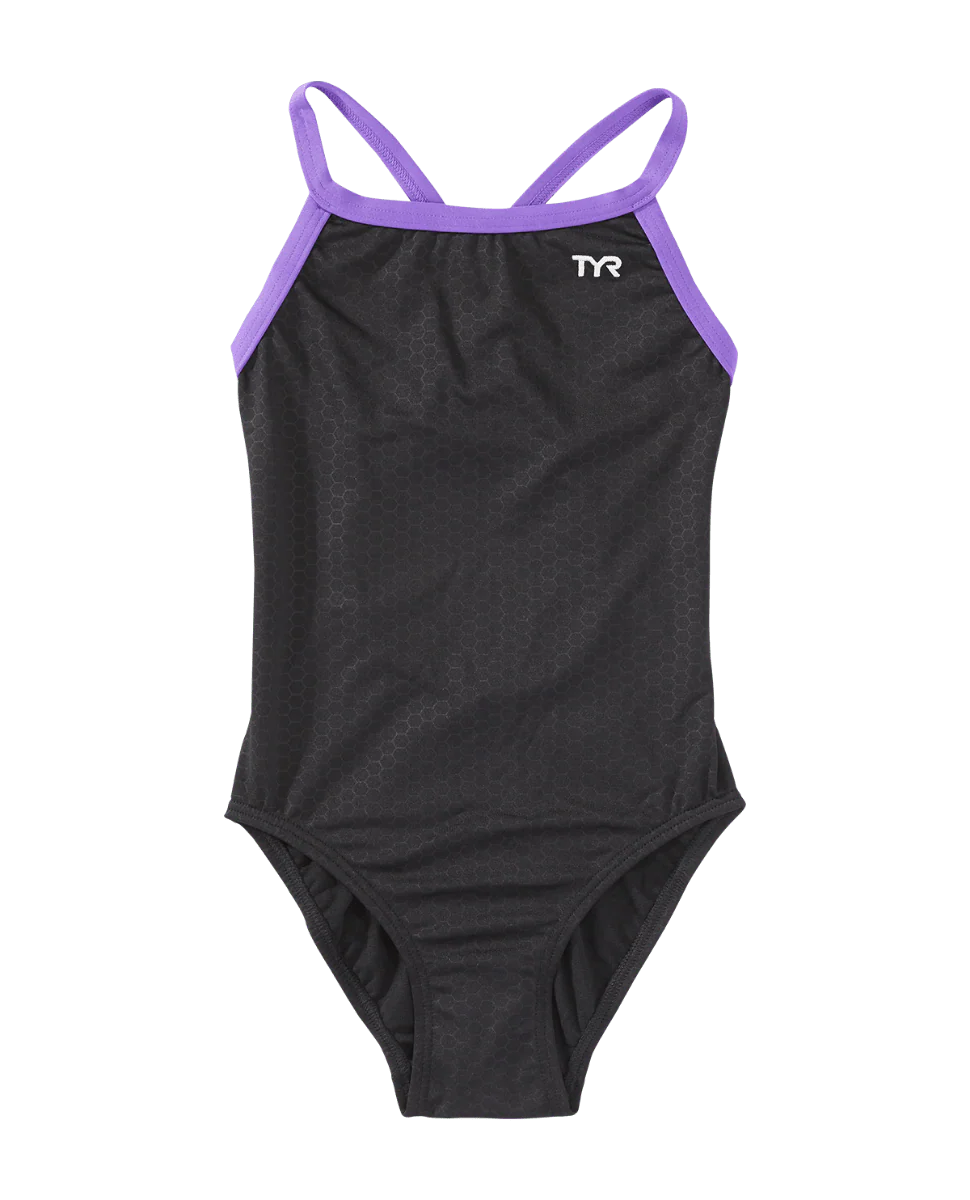 Durafast Elite® Girl's Diamondfit Swimsuit - Hexa 15 Durafast Elite® Girl's Diamondfit Swimsuit - Hexa
