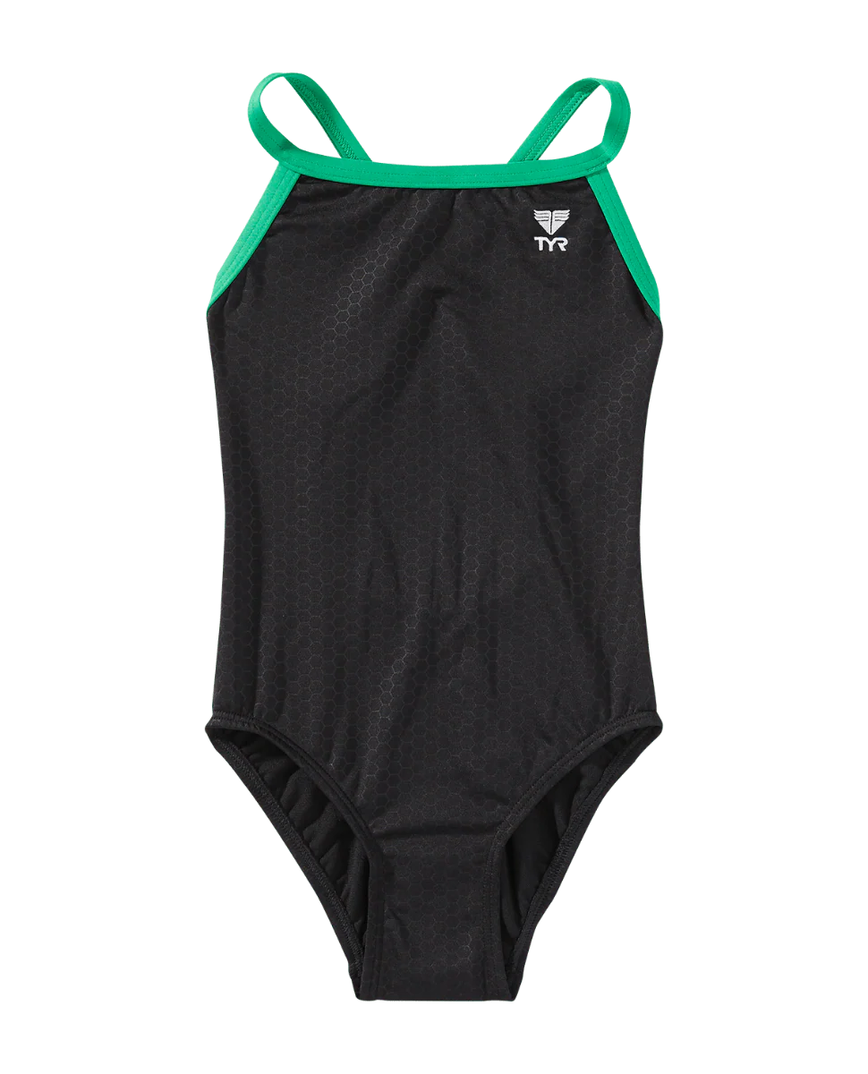 Durafast Elite® Girl's Diamondfit Swimsuit - Hexa 7 Durafast Elite® Girl's Diamondfit Swimsuit - Hexa