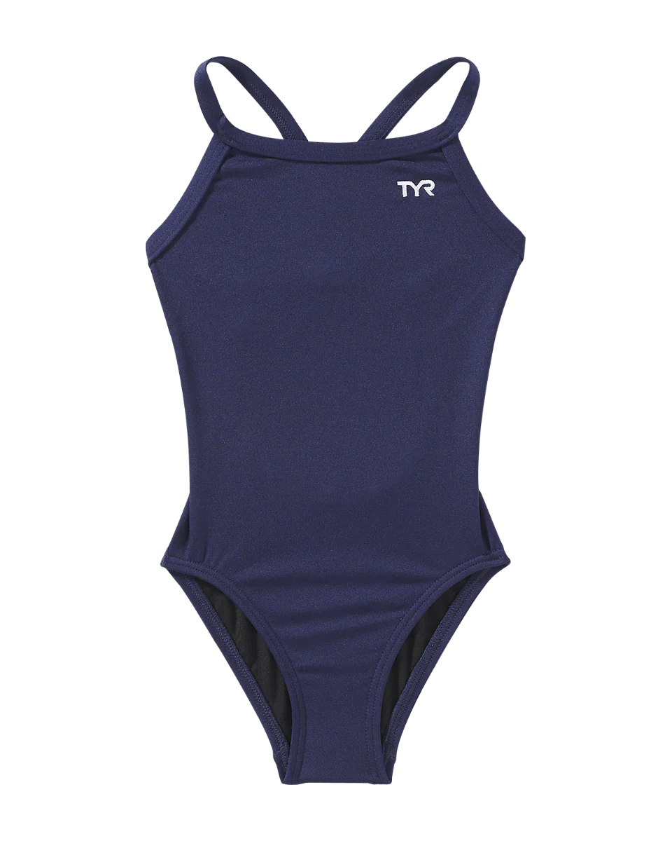 Durafast Elite® Girl's Diamondfit Swimsuit - Solid 3 Durafast Elite® Girl's Diamondfit Swimsuit - Solid