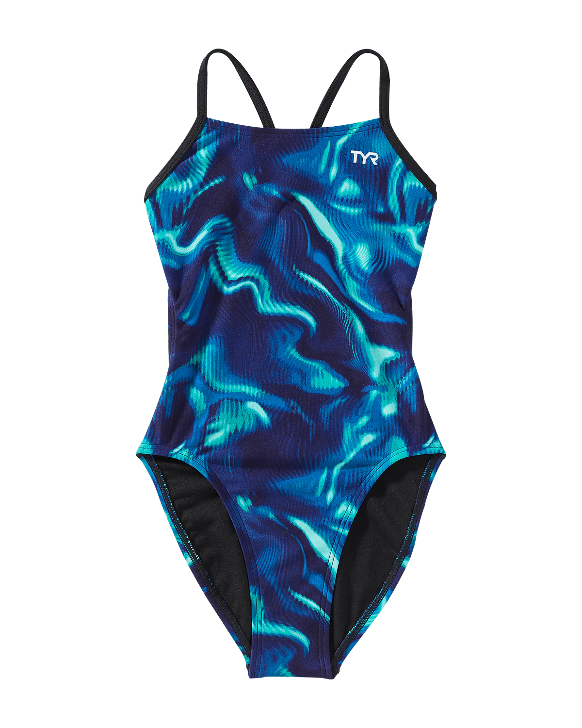 Durafast Elite® Girl's Cutoutfit Swimsuit - Waveform 5 Durafast Elite® Girl's Cutoutfit Swimsuit - Waveform
