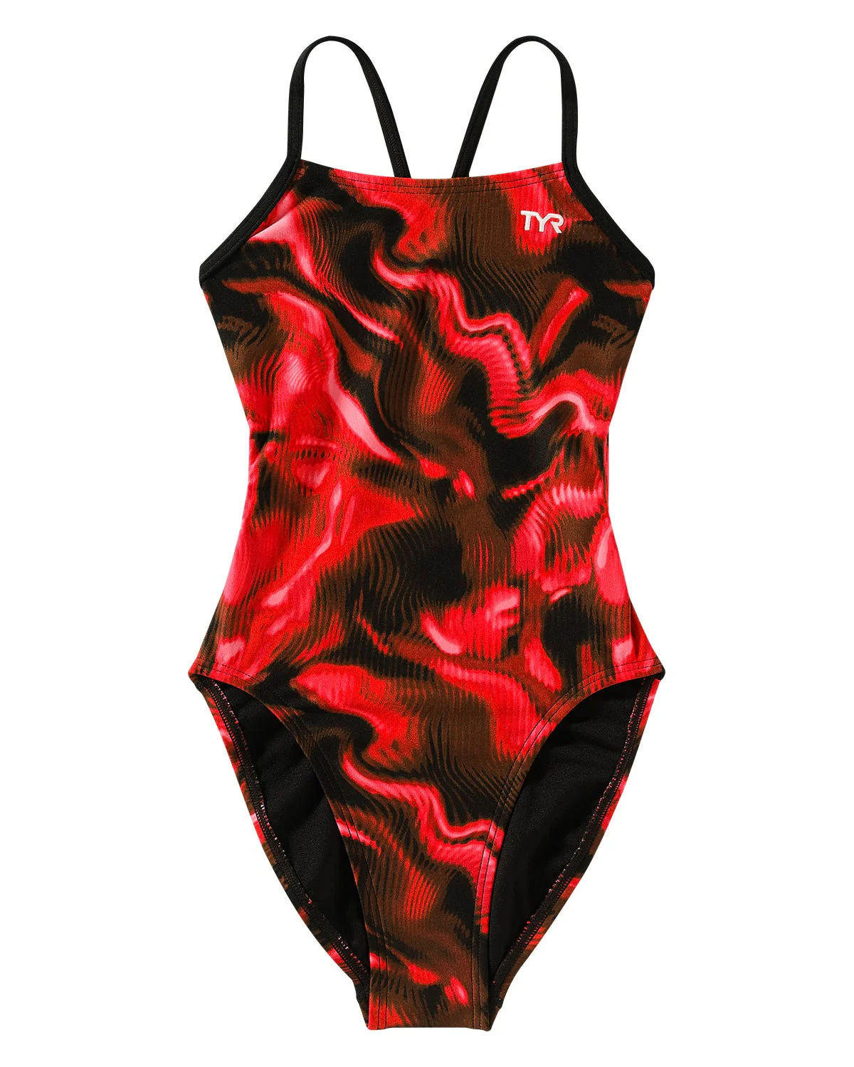 Durafast Elite® Girl's Cutoutfit Swimsuit - Waveform 7 Durafast Elite® Girl's Cutoutfit Swimsuit - Waveform