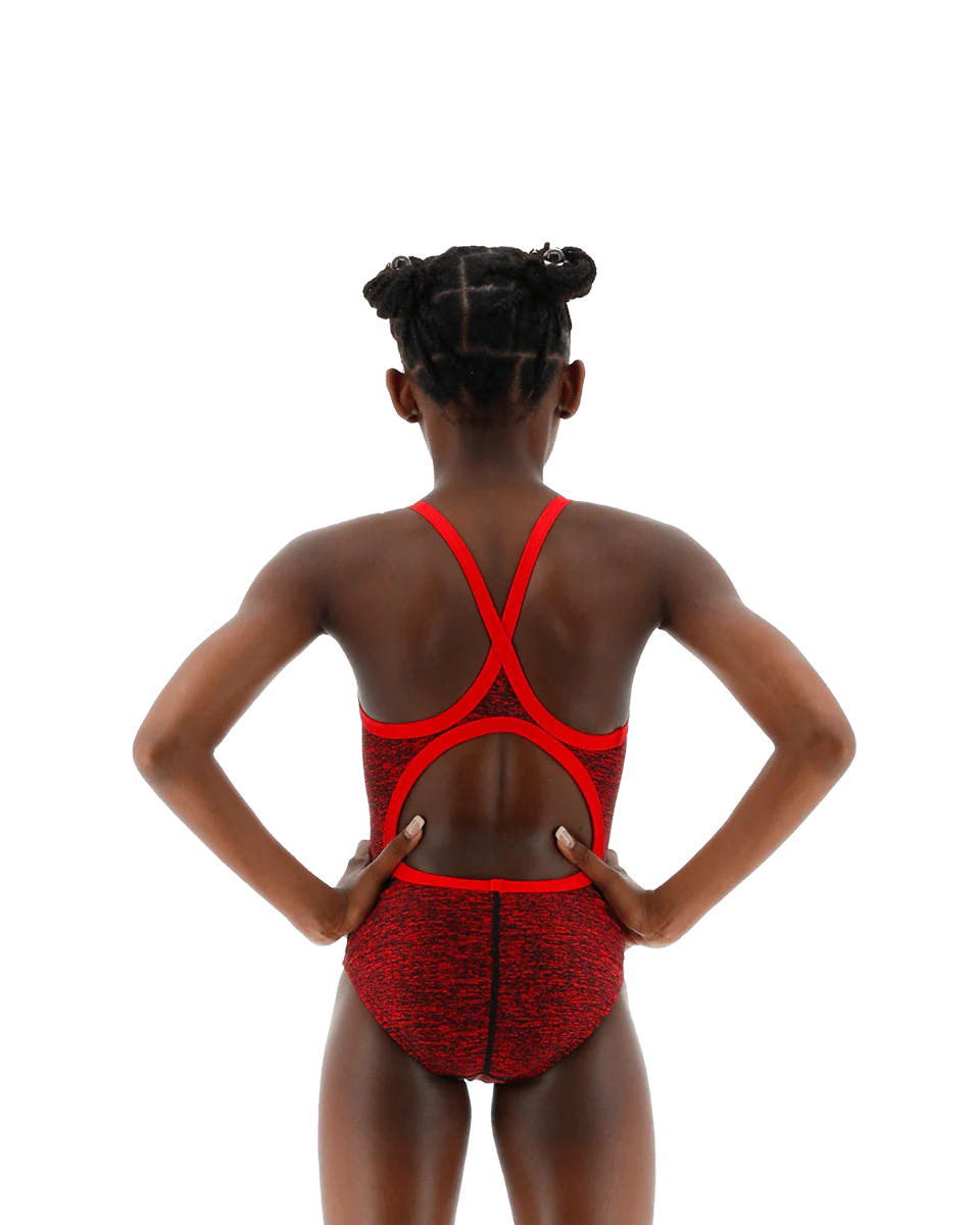 Durafast Elite® Girl's Diamondfit Swimsuit - Lapped 8 Durafast Elite® Girl's Diamondfit Swimsuit - Lapped