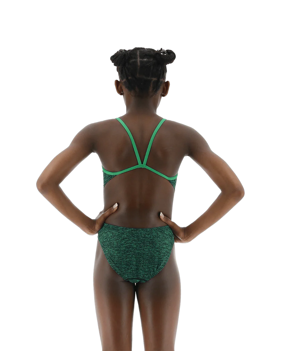 Durafast Elite® Girl's Cutoutfit Swimsuit - Lapped 2 Durafast Elite® Girl's Cutoutfit Swimsuit - Lapped