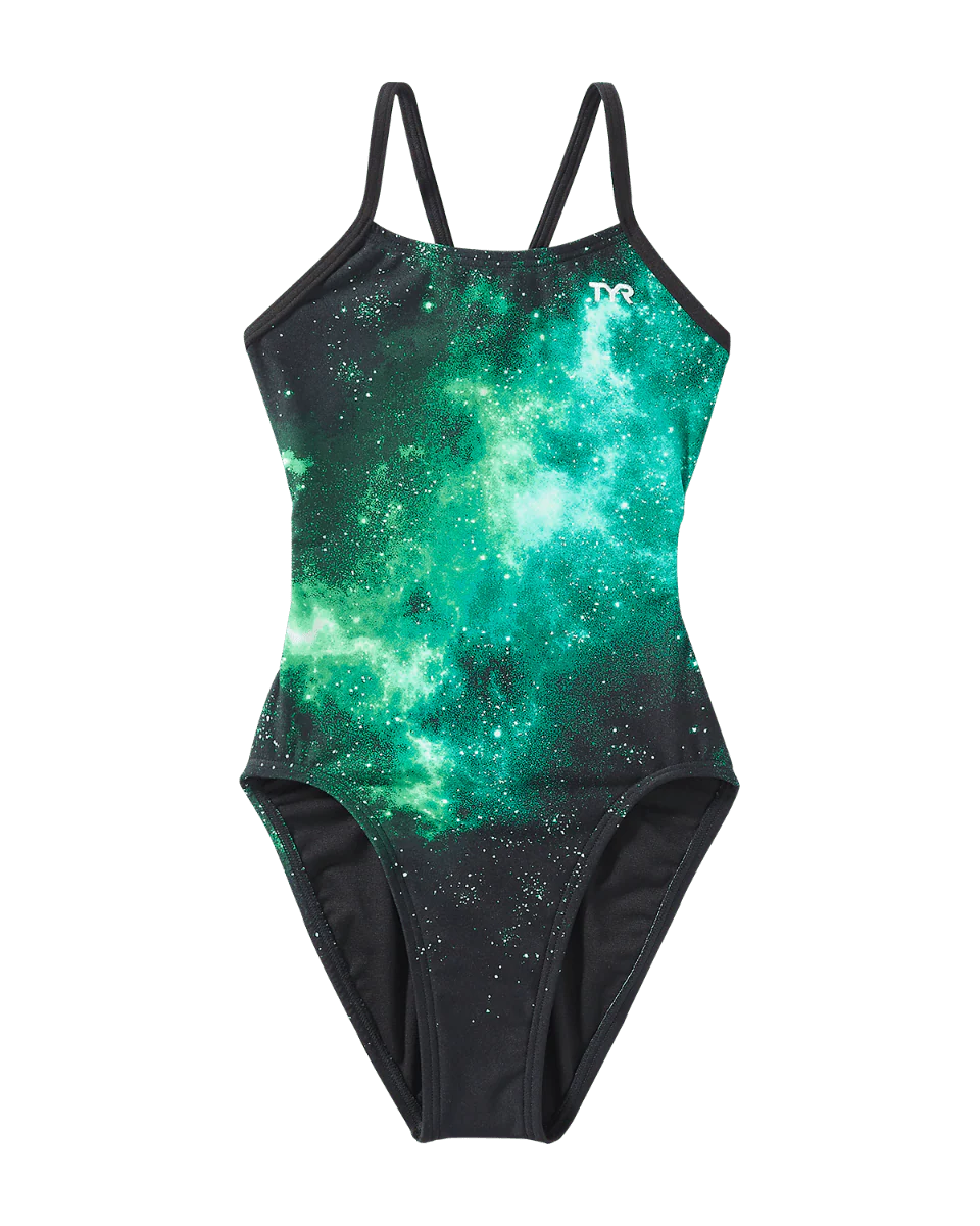 Durafast Elite® Girl's Cutoutfit Swimsuit - Starborne 1 Durafast Elite® Girl's Cutoutfit Swimsuit - Starborne